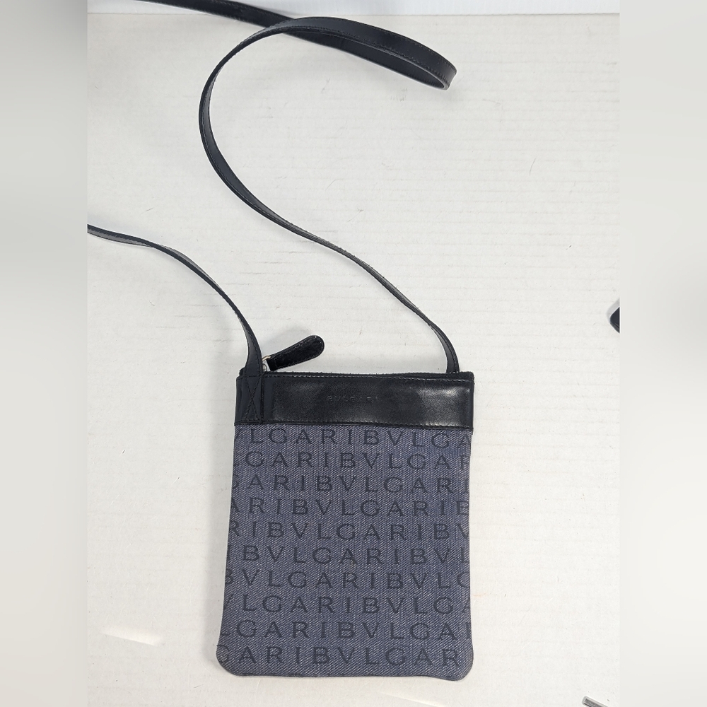 Bulgari bvlgari Logo Denim Crossbody Bag